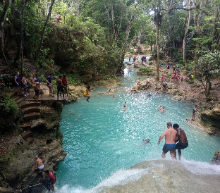 blue hole waterfall ocho rioss